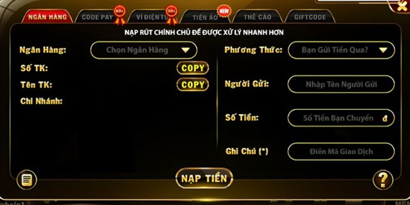 Các bước nạp tiền Hitclub đơn giản cho game thủ